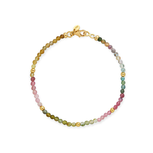 PULSERA PIEDRAS TURMALINAS Y ORO 18K