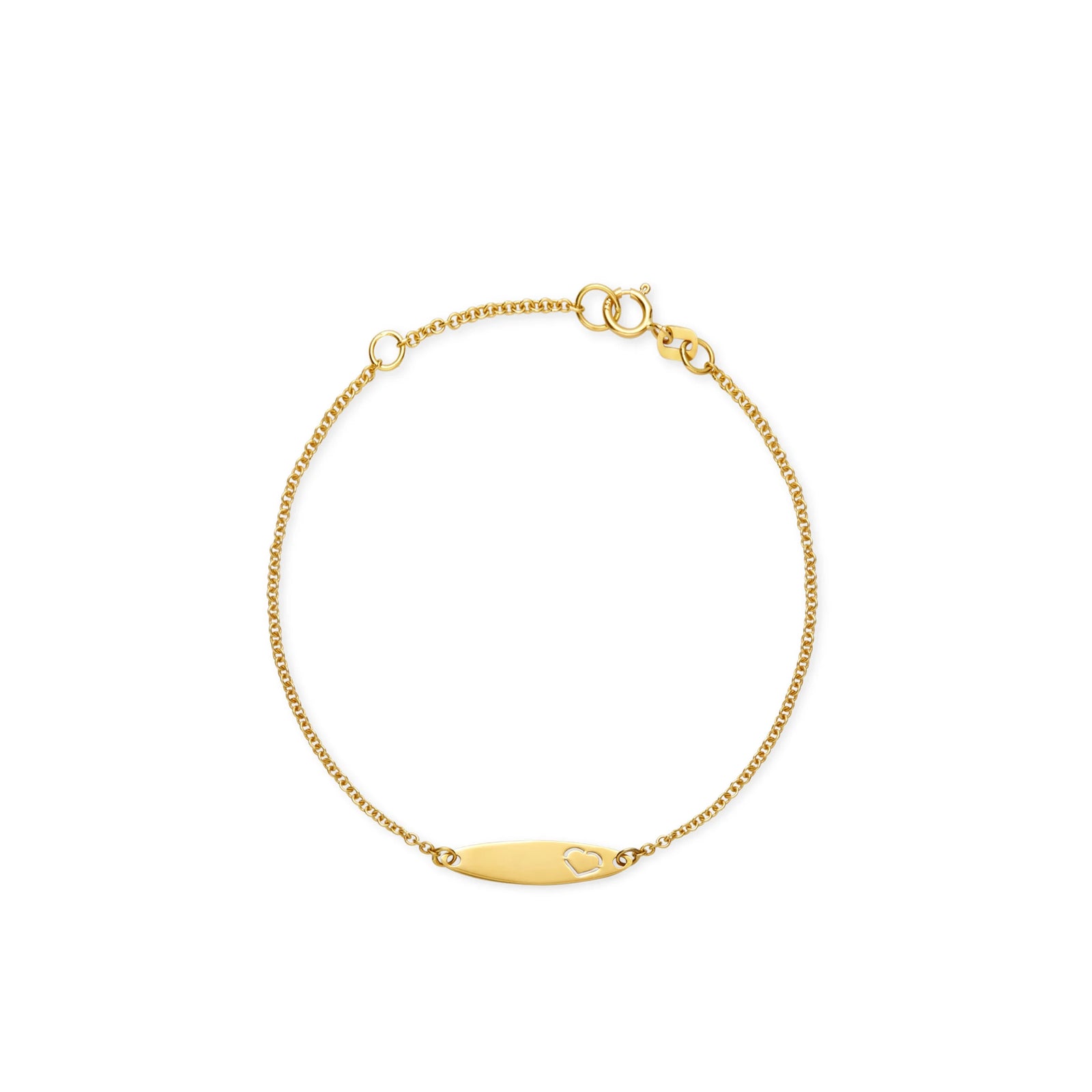 PULSERA PLACA CORAZÓN EN ORO 18K - Image 1