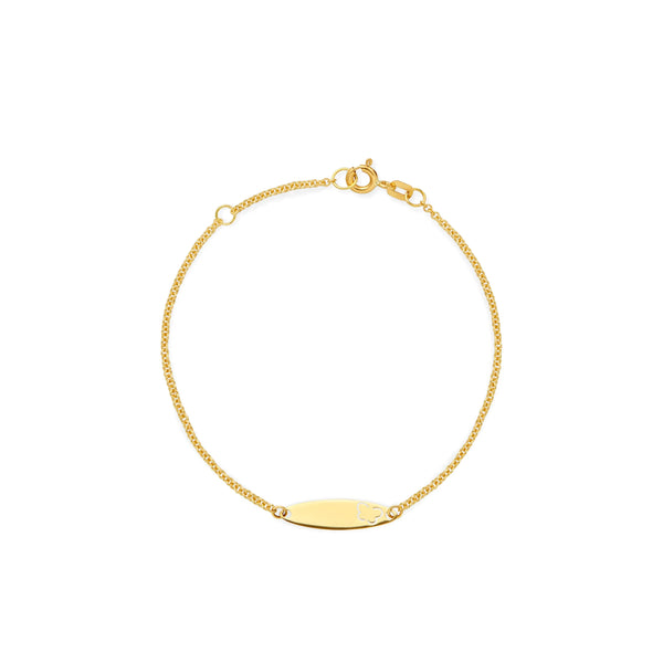 PULSERA PLACA MARIPOSA EN ORO 18K