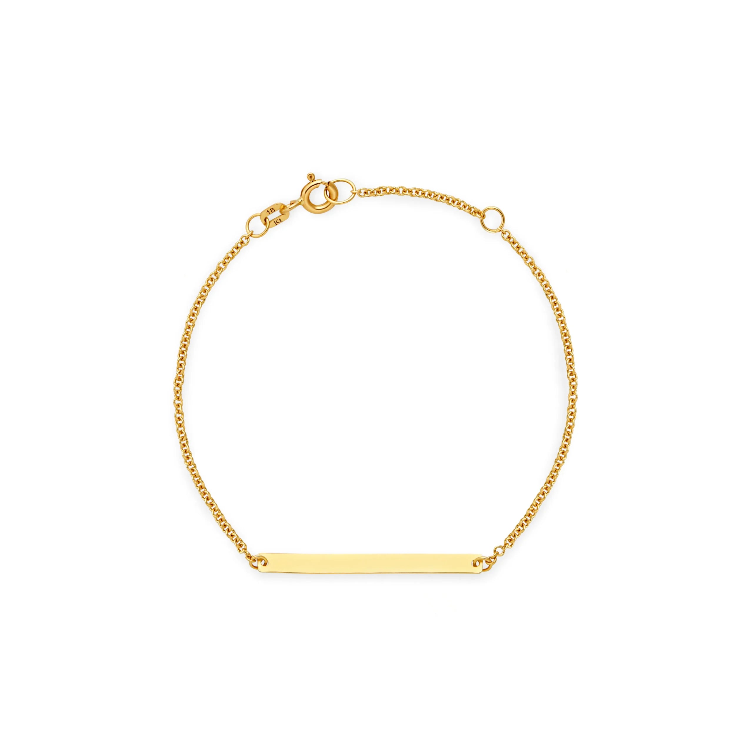 PULSERA PLACA RECTANGULAR EN ORO 18K - Gallery 1