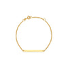 PULSERA PLACA RECTANGULAR EN ORO 18K