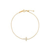 PULSERA DIAMANTES CRUZ EN ORO 18K