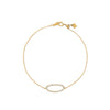 PULSERA DIAMANTES ÓVALO EN ORO 18K