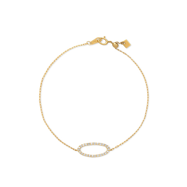 PULSERA DIAMANTES ÓVALO EN ORO 18K