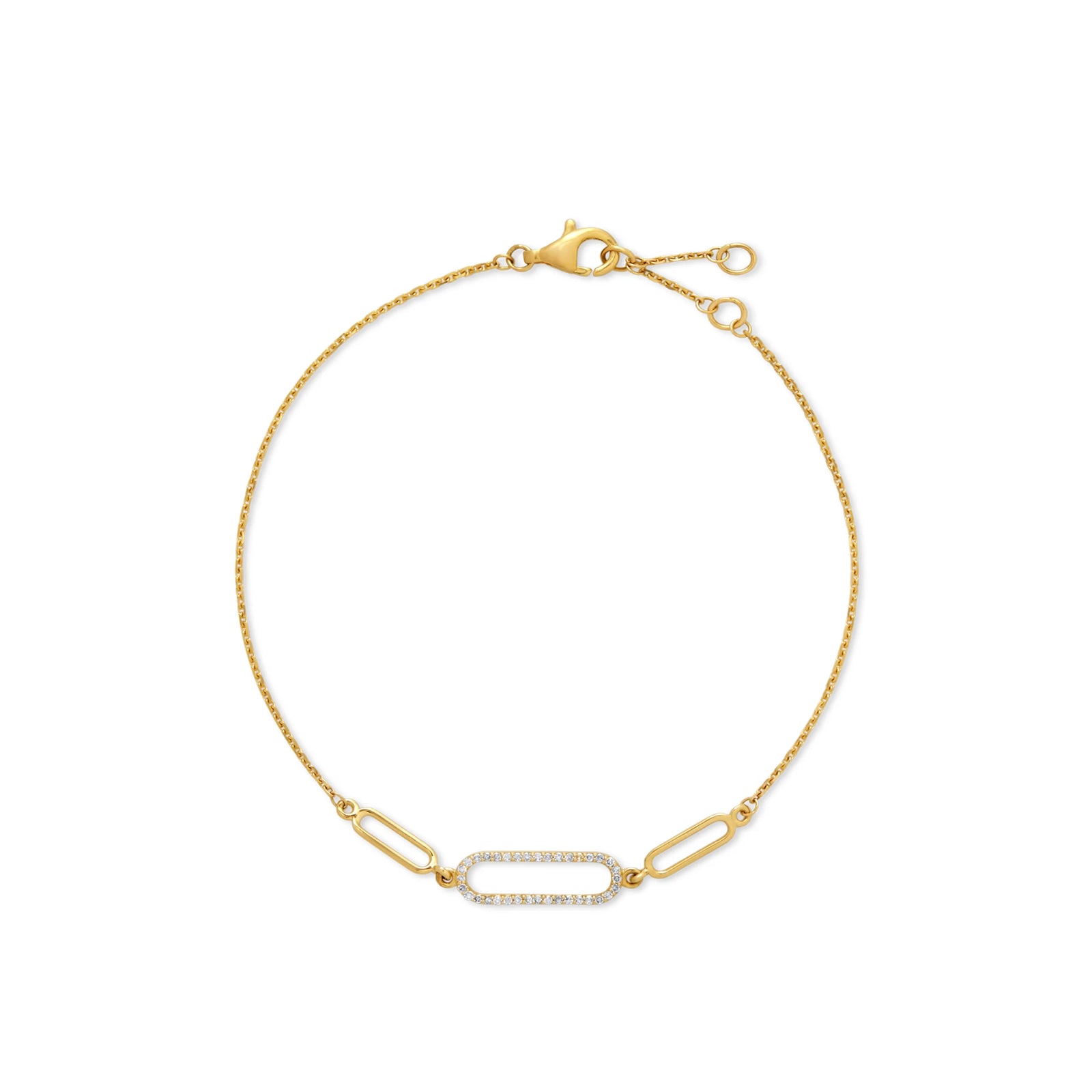 PULSERA DIAMANTES CLIP PEQUEÑOS EN ORO 18K - Image 1
