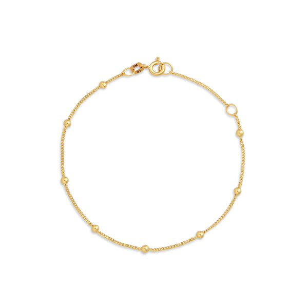 PULSERA BOLITAS LOMO EN ORO 18K