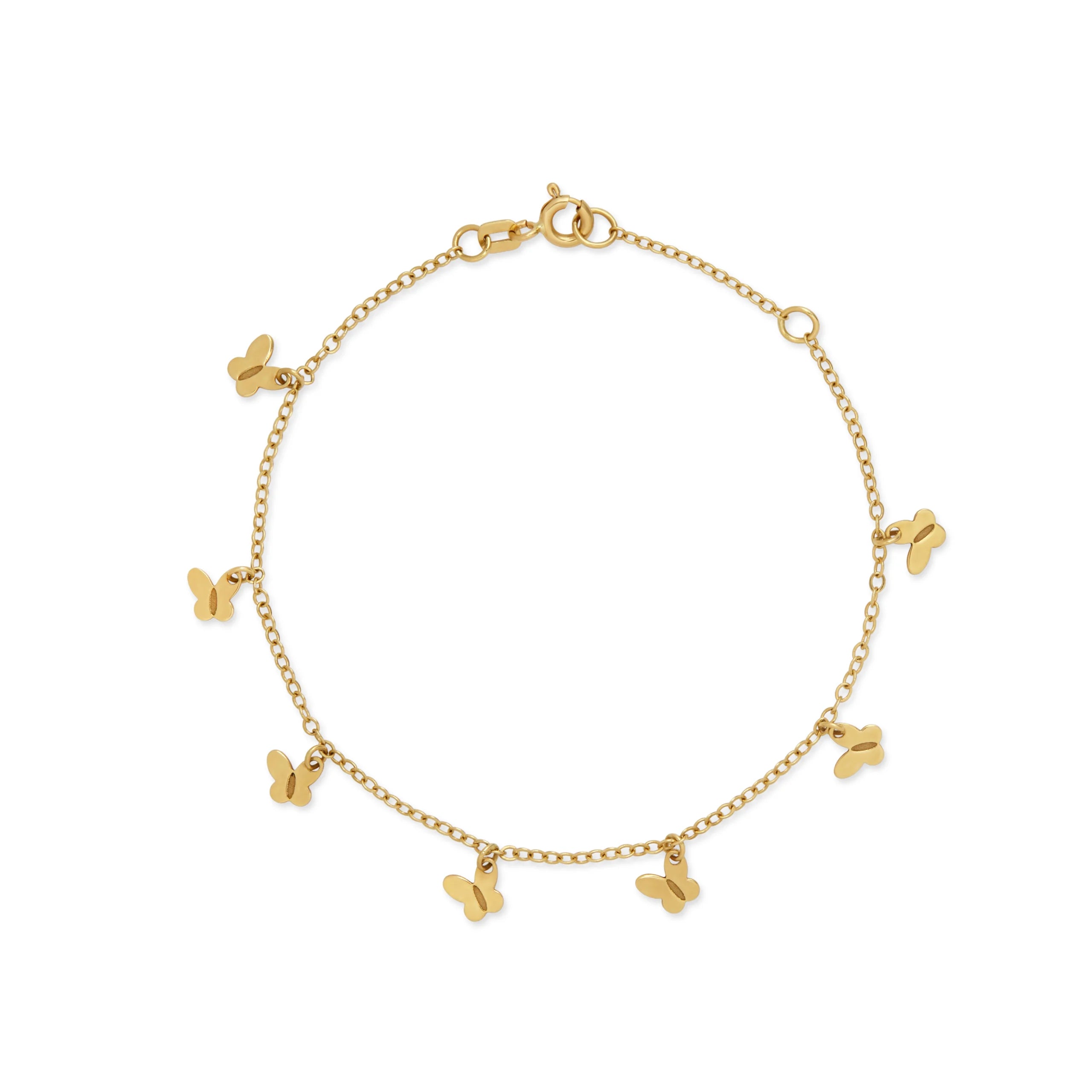 PULSERA MARIPOSAS COLGANTES EN ORO 18K - Gallery 1