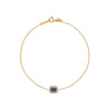 PULSERA DIAMANTES Y ZAFIRO 0.52CT ROSETA RECTANGULAR EN ORO18K