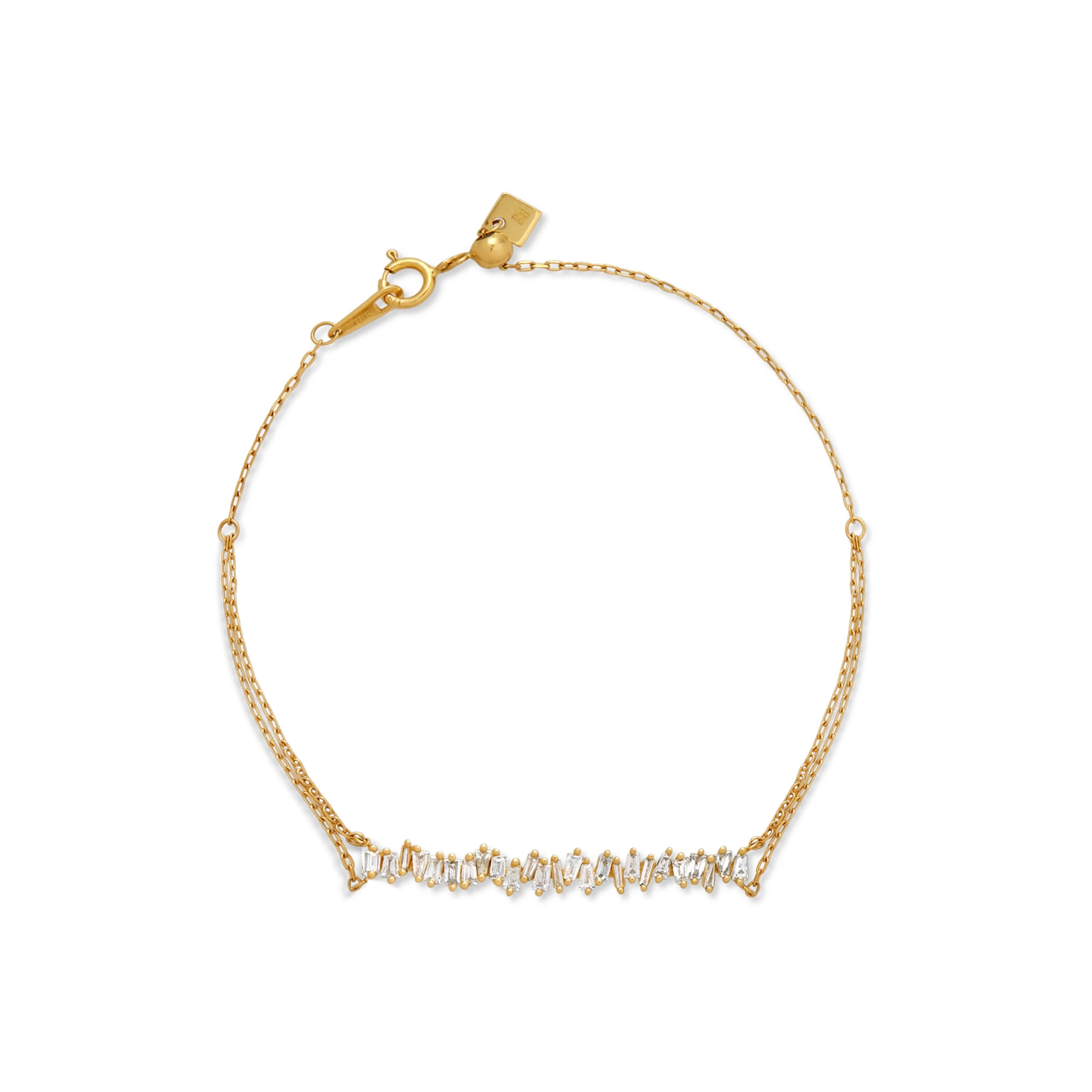 PULSERA DIAMANTES ZIGZAG EN ORO 18K - Gallery 1