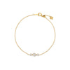 PULSERA DIAMANTES ROSETA TRIPLE EN ORO 18K