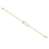 PULSERA DIAMANTES CON INICIAL CORREDIZA EN ORO 18K