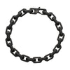 PULSERA DE ACERO INOXIDABLE CLIP CON ESPINELA NEGRA