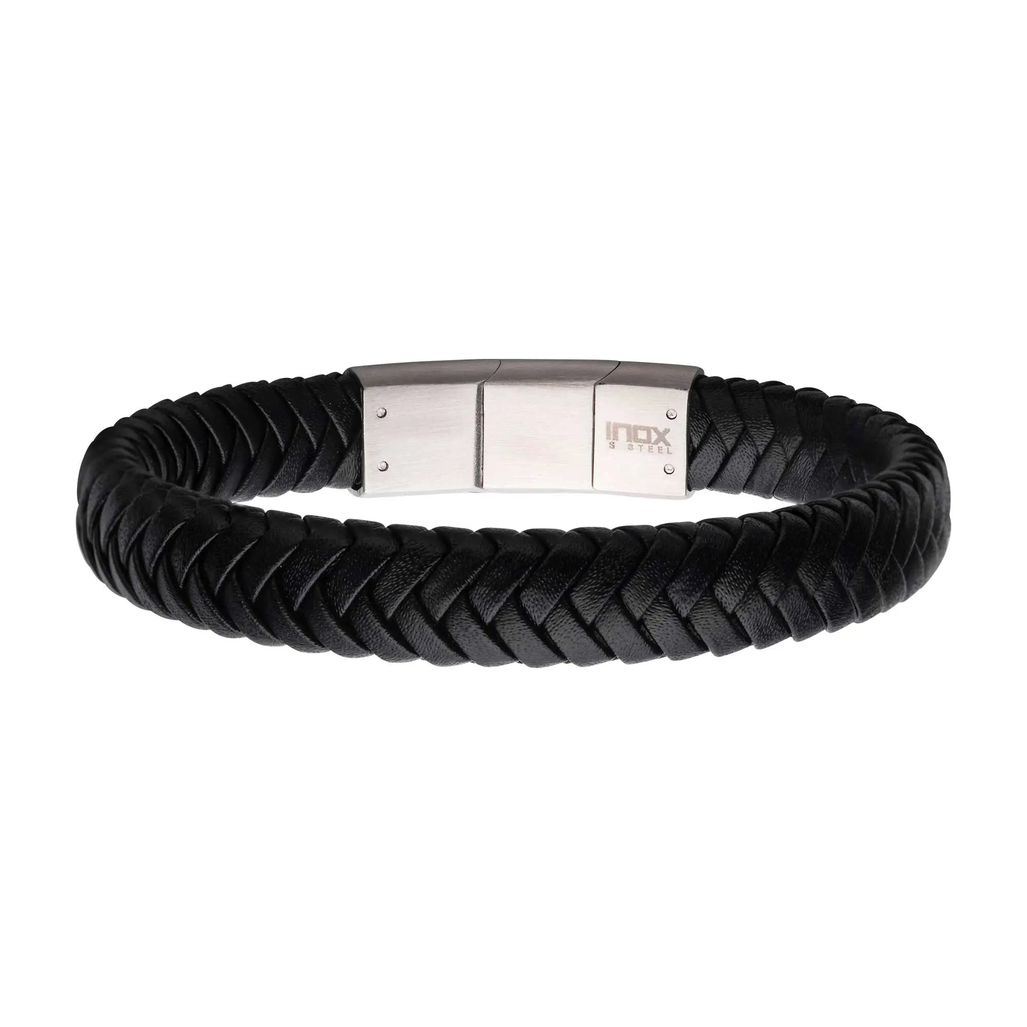 PULSERA DE CUERO NEGRO TRENZADO - Gallery 1