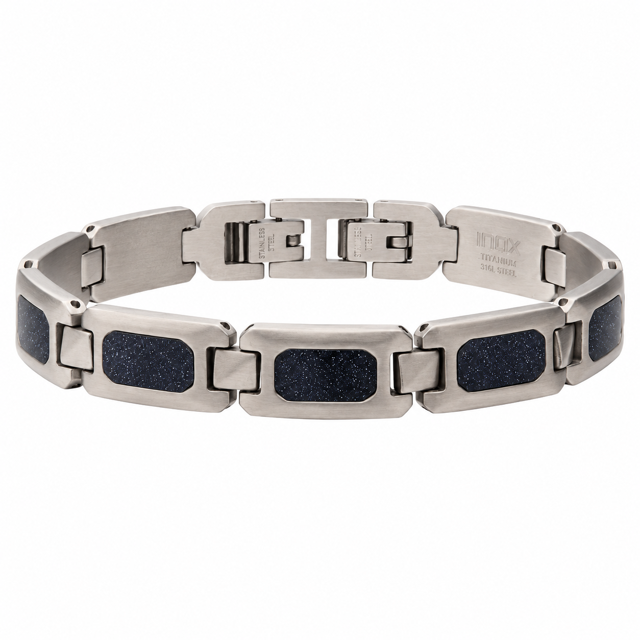 PULSERA DE ACERO INOXIDABLE CON BLUE SANDSTONE - Gallery 1