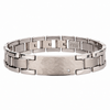 PULSERA DE TUNGSTENO CON PLACA Y DIAMANTE LAB