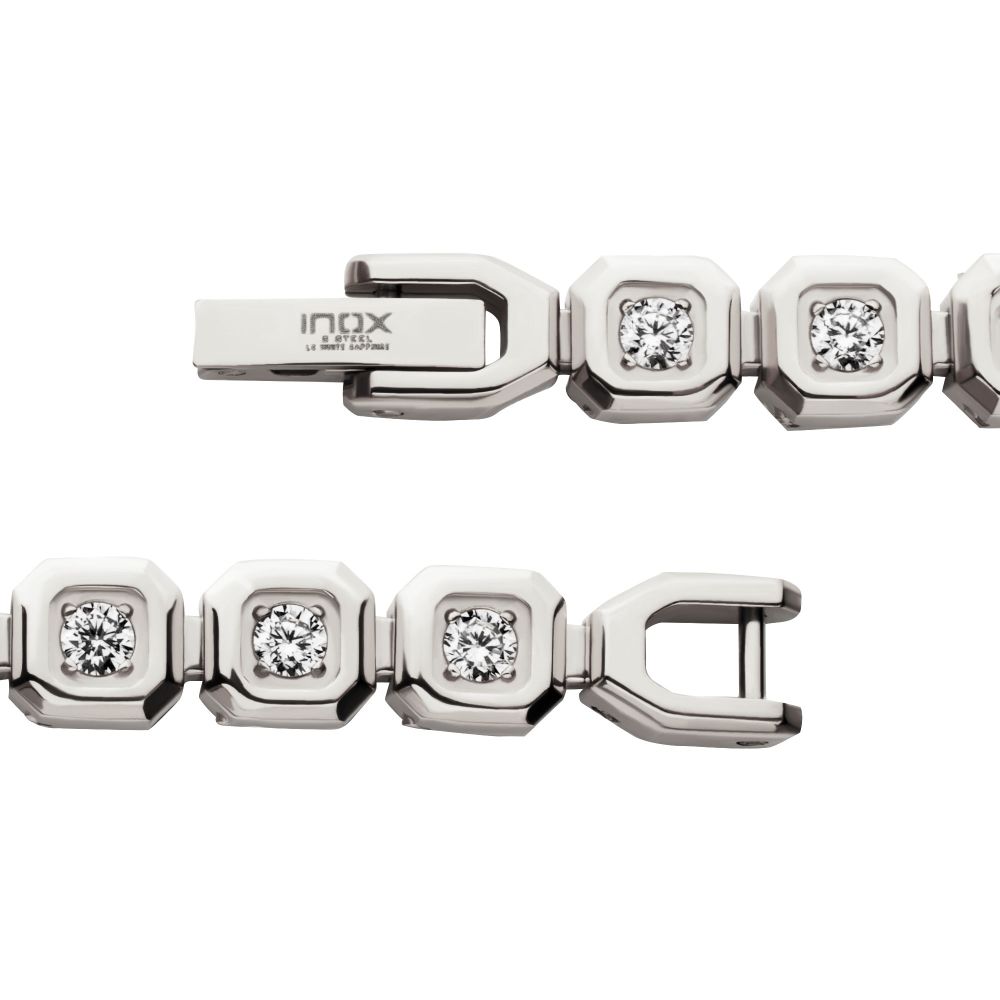 PULSERA GOLF CON ZAFIROS BLANCOS LAB - Gallery 4