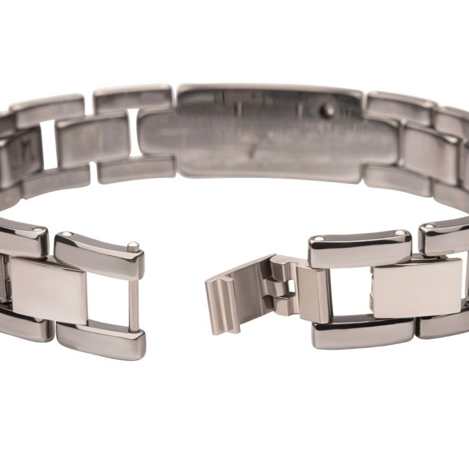 PULSERA DE TUNGSTENO CON PLACA Y DIAMANTE LAB - Image 2