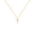 Collar de oro con dije de cruz