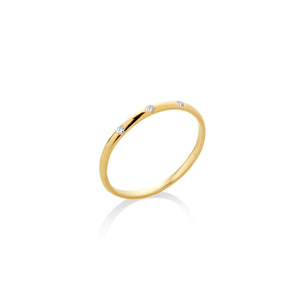 ANILLO ARO 3 PIEDRAS: DIAMANTES EN ORO 18K