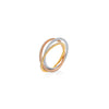 ANILLO CINTILLO DIAMANTES TRIPLE EN ORO TRICOLOR 18K