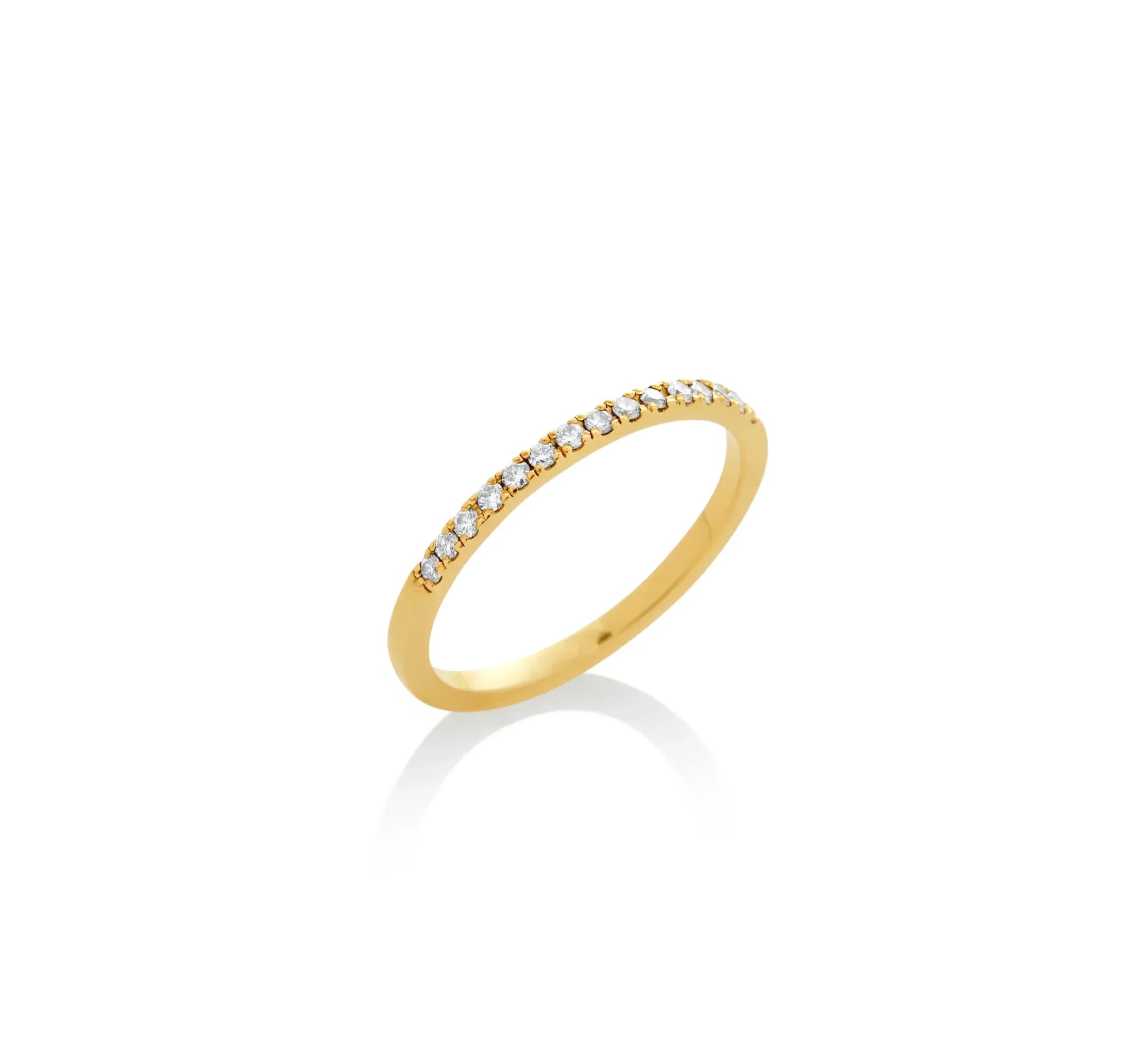 ANILLO CINTILLO DIAMANTES 0.15CT EN ORO 18K - Gallery 1