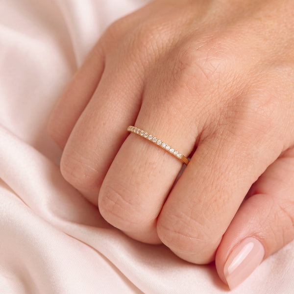 ANILLO CINTILLO DIAMANTES 0.15CT EN ORO 18K - Secondary