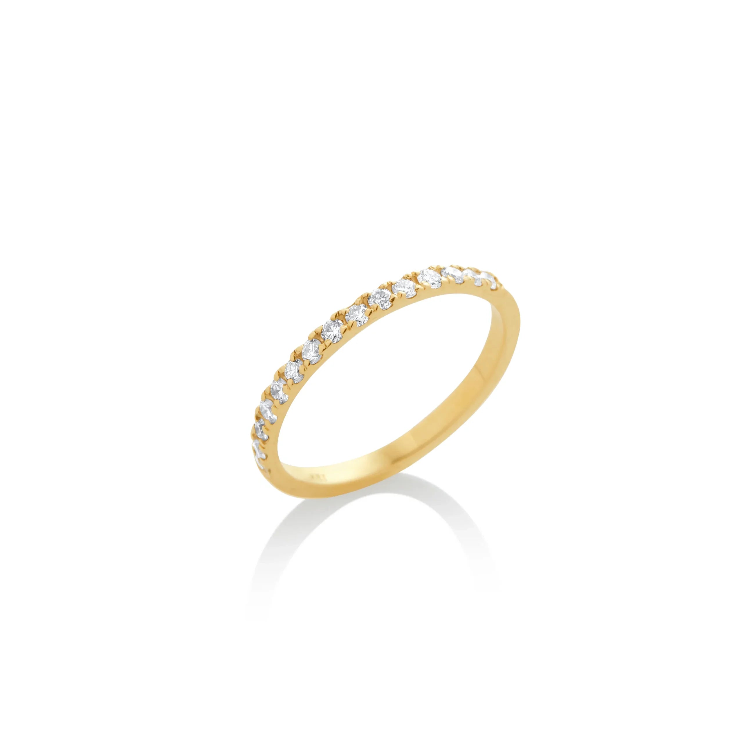 ANILLO CINTILLO DIAMANTES 0.30CT EN ORO 18K - Gallery 1