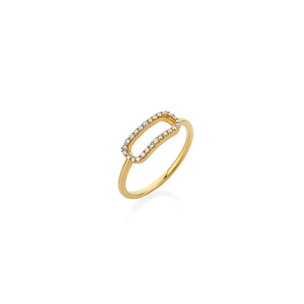 ANILLO DIAMANTES CLIP EN ORO 18K