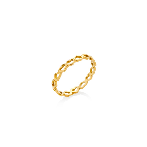 ANILLO CORAZONES EN ORO 18K