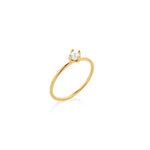 ANILLO PERLA LISO EN ORO 18K - Thumbnail 1
