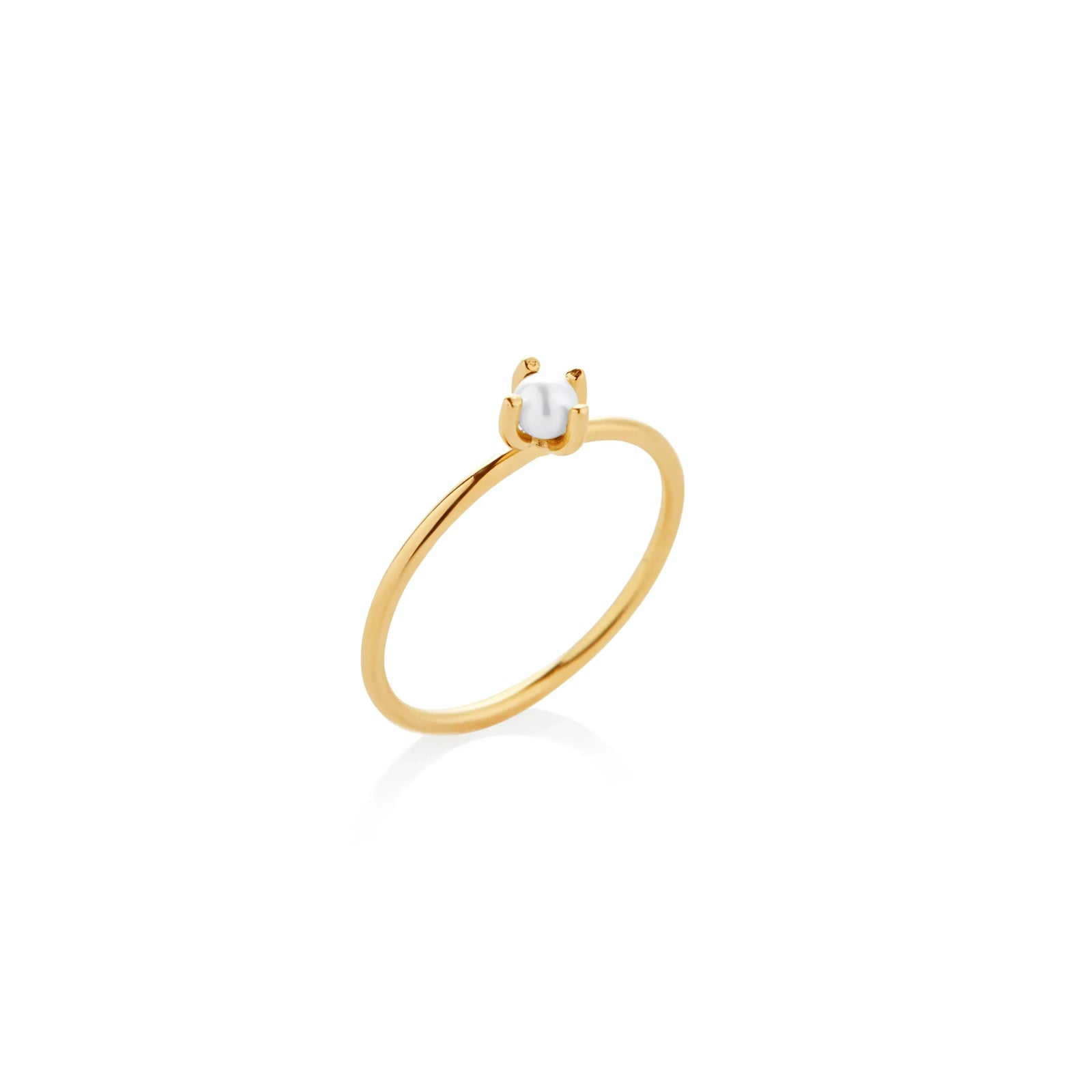 ANILLO PERLA LISO EN ORO 18K - Image 1
