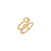 ANILLO DIAMANTES DOBLE ARO EN ORO 18K