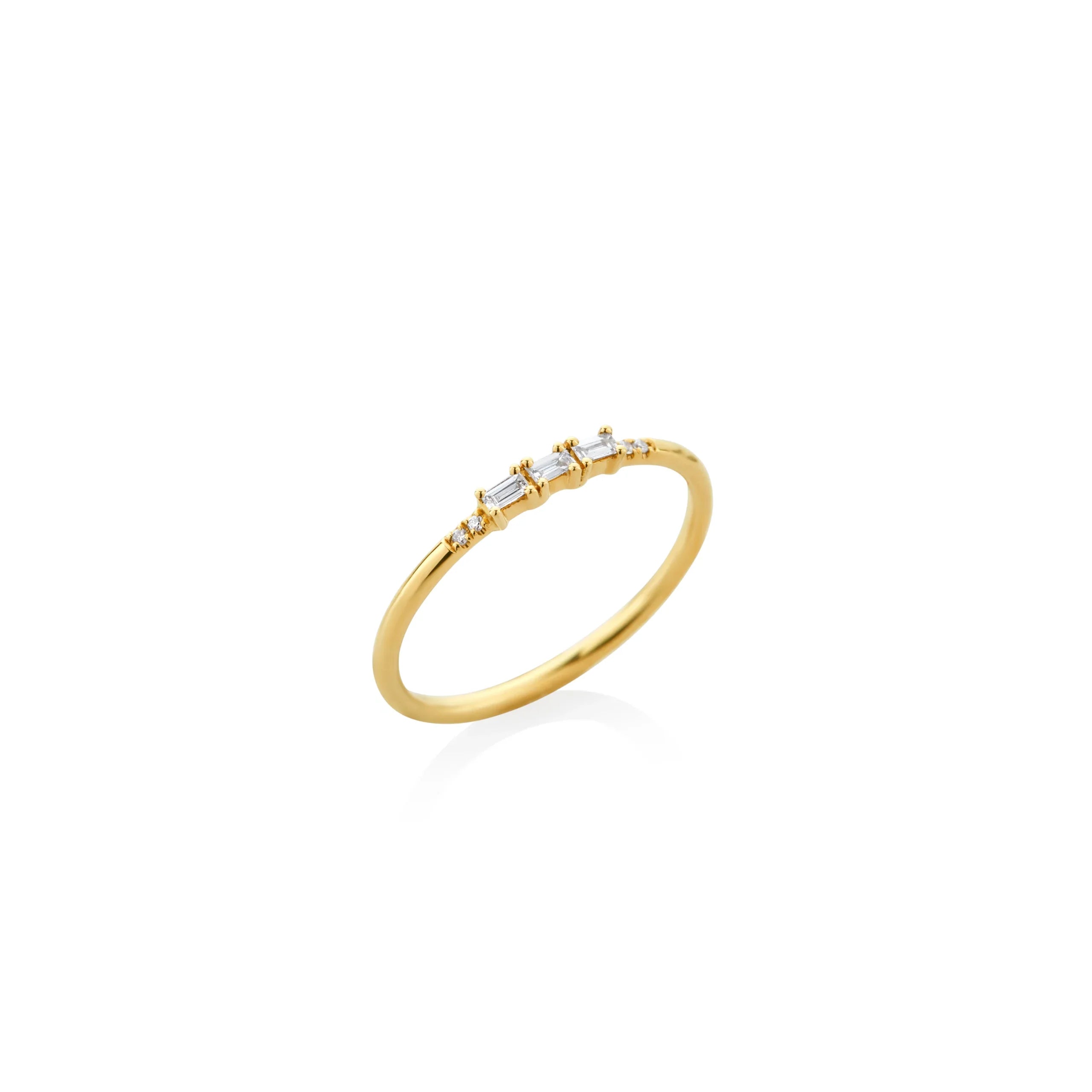 ANILLO DIAMANTES BAGUETTE TRIPLE EN ORO 18K - Gallery 1