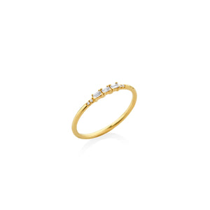ANILLO DIAMANTES BAGUETTE TRIPLE EN ORO 18K