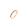 ANILLO CINTILLO ZAFIROS MULTICOLOR EN ORO 18K