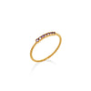 ANILLO ENTORCHADO CON AMATISTAS EN ORO 18K