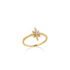 ANILLO DIAMANTES ESTRELLA 8 PUNTAS EN ORO 18K
