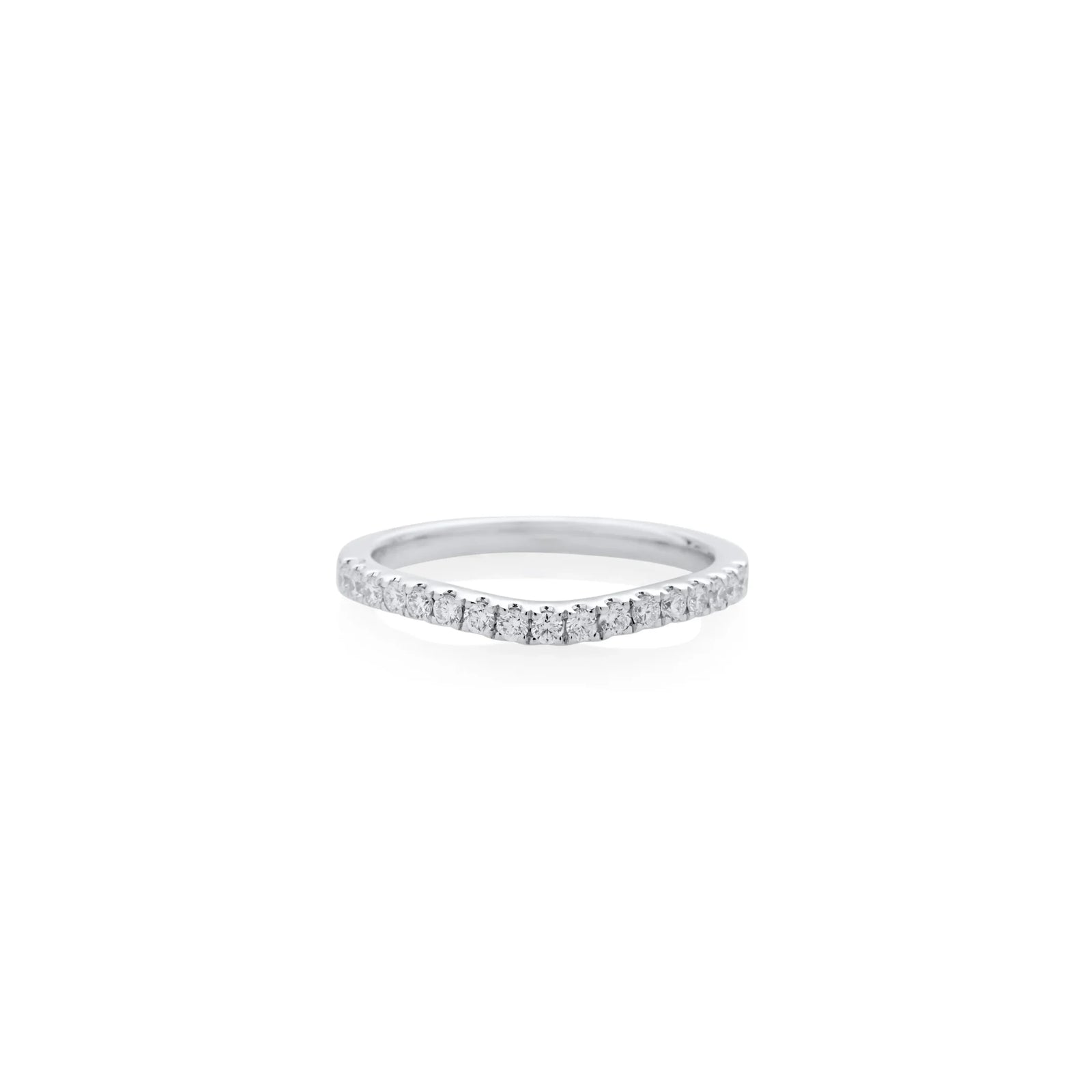ANILLO DIAMANTES OLA 0.27CT EN ORO BLANCO 18K - Image 1