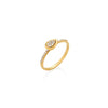 ANILLO DIAMANTES GOTA BISEL EN ORO 18K