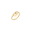 ANILLO CORAZONES ENTRELAZADOS EN ORO 18K