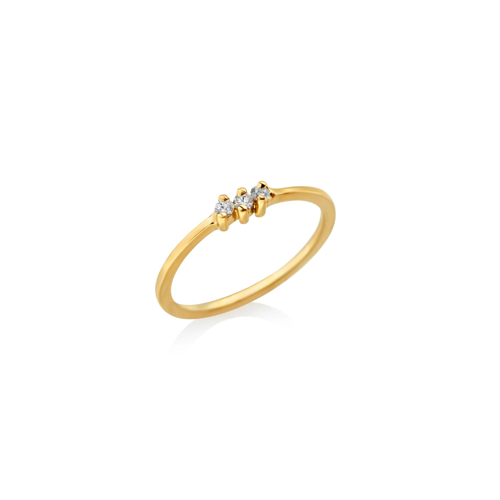 ANILLO 3 PIEDRAS: DIAMANTES EN ORO 18K - Image 1