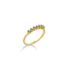 ANILLO 7 TOPACIOS EN ORO 18K