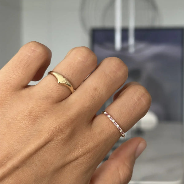 ANILLO DIAMANTES Y ZAFIROS ROSADOS EN ORO 18K - Secondary
