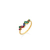 ANILLO PIEDRAS PRECIOSAS EN ZIGZAG EN ORO 18K
