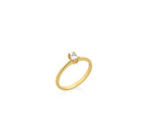 ANILLO DIAMANTE SOLITARIO OCTOGONAL EN ORO 18K