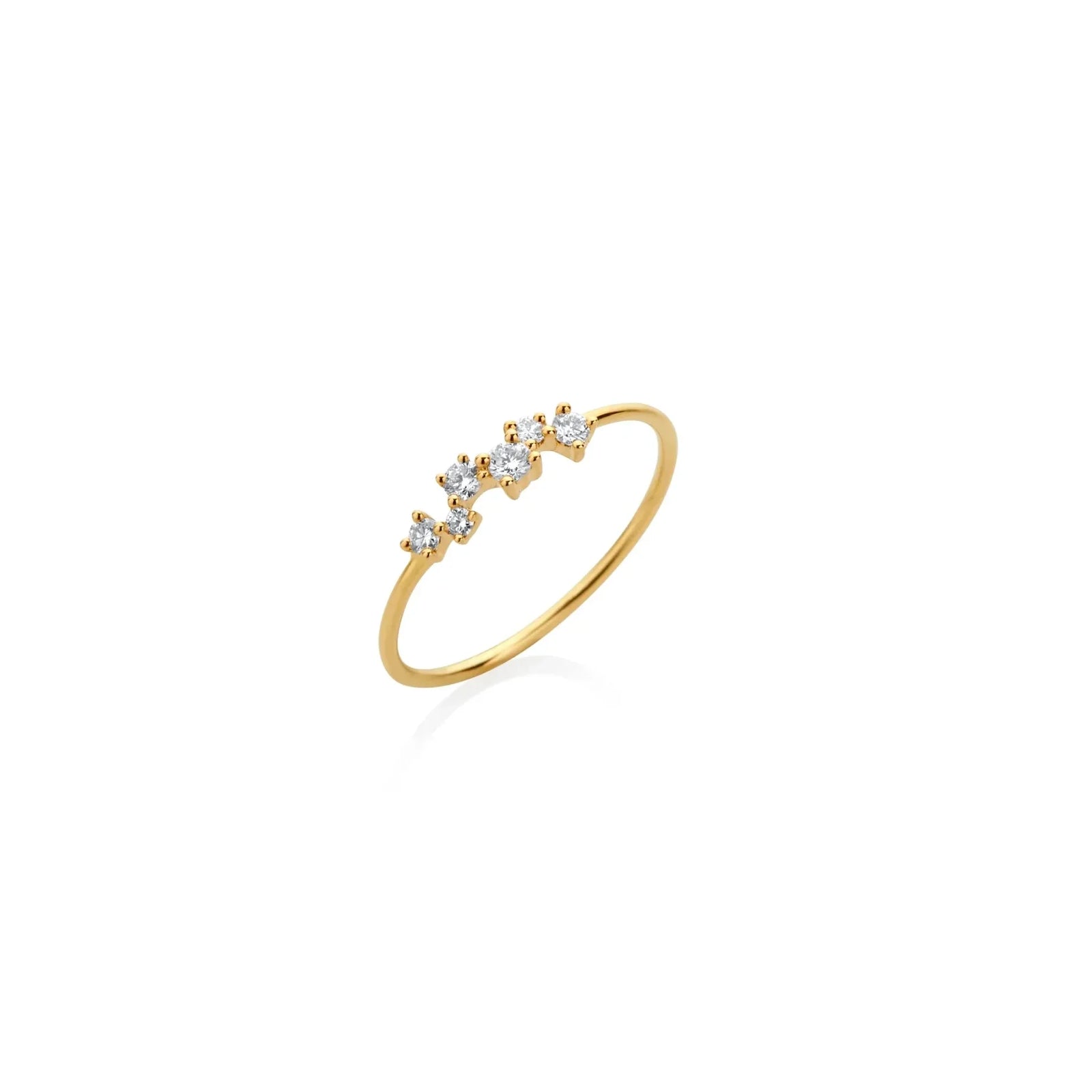 ANILLO DIAMANTES ZIGZAG EN ORO 18K - Image 1