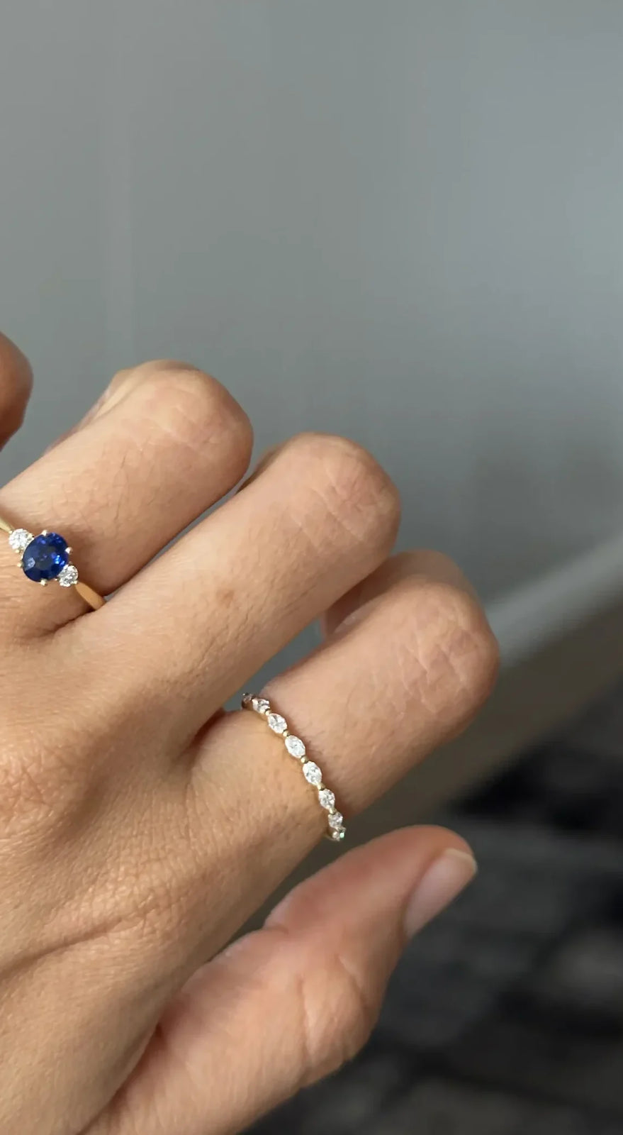 ANILLO DIAMANTES MARQUISE HORIZONTALES EN ORO 18K - Image 2