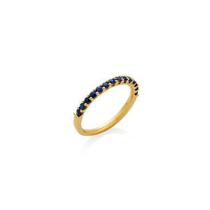ANILLO CINTILLO ZAFIROS EN ORO 18K