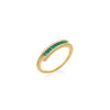 ANILLO ESMERALDAS Y DIAMANTES CRUZADO EN ORO 18K