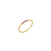 ANILLO LISO CON RUBÍES EN ORO 14K